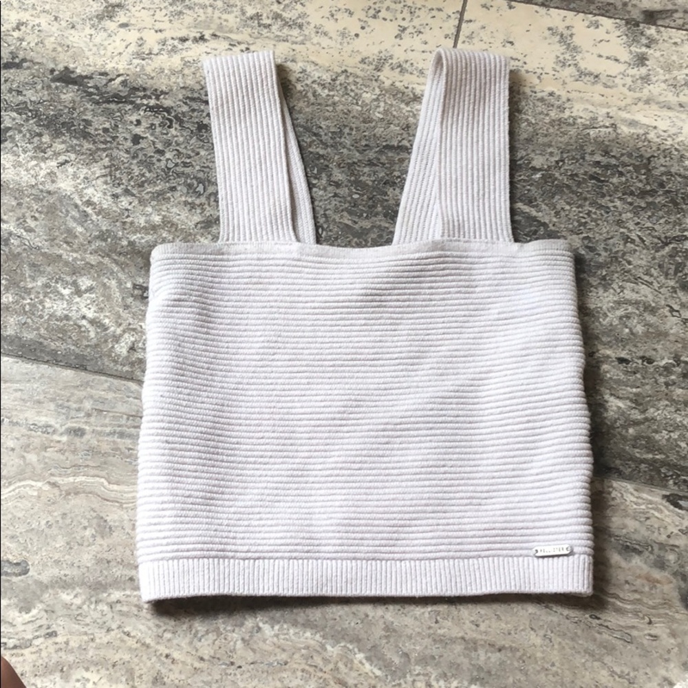white ribbed tank top